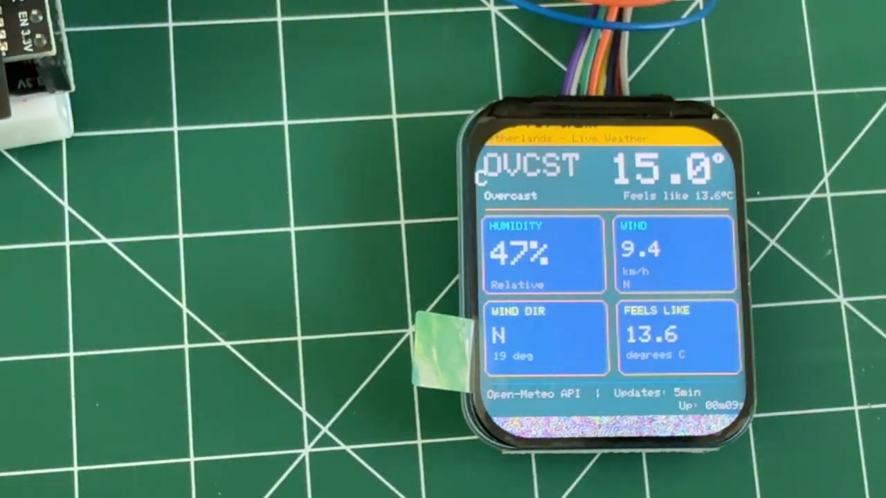 The first working screen showed weather data, but not the decision I wanted.